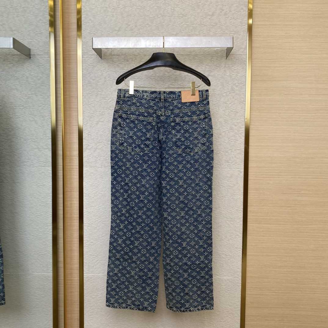 Louis Vuitton Monogram Denim Tailored Pants    1AGIV1 - FashionPlug
