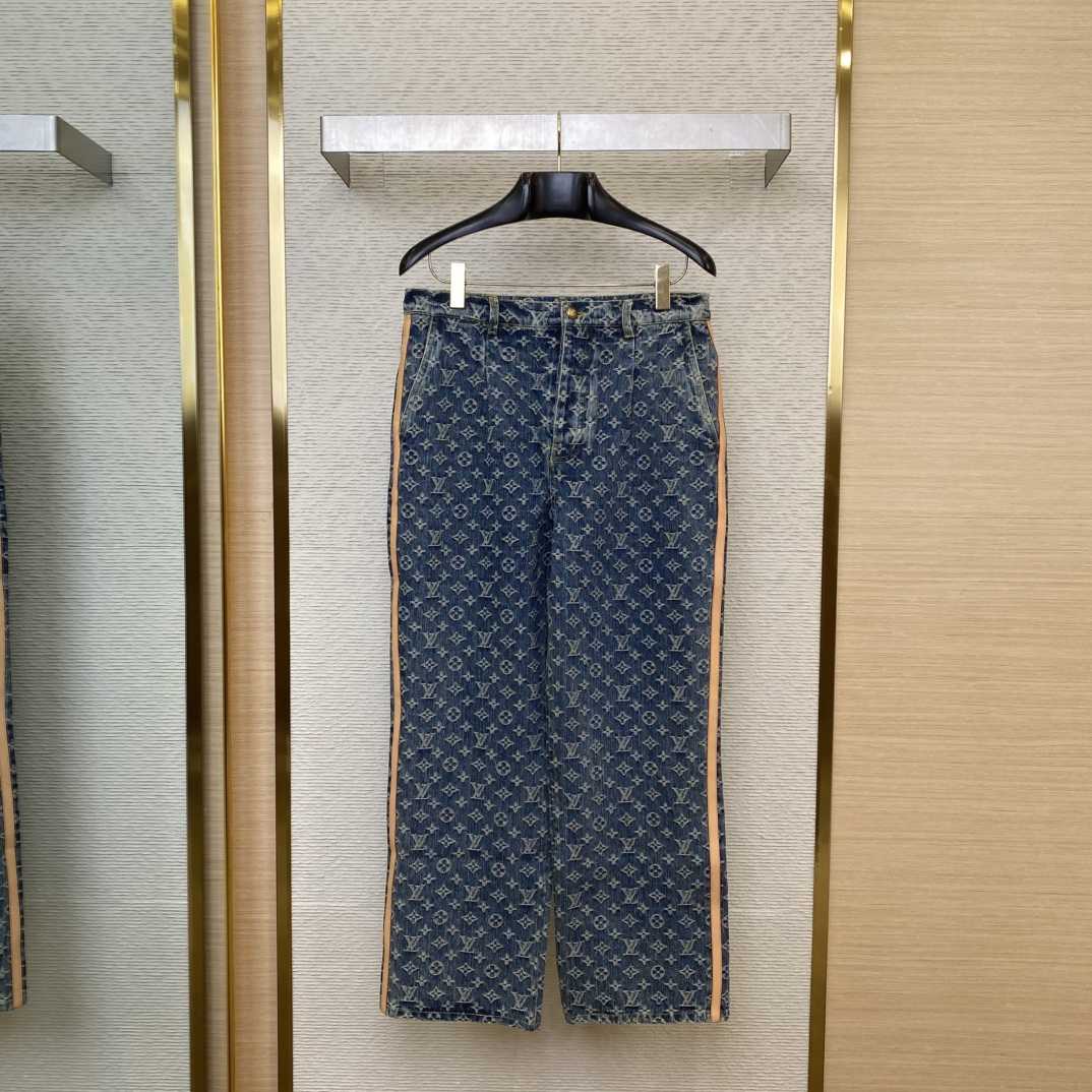 Louis Vuitton Monogram Denim Tailored Pants    1AGIV1 - FashionPlug