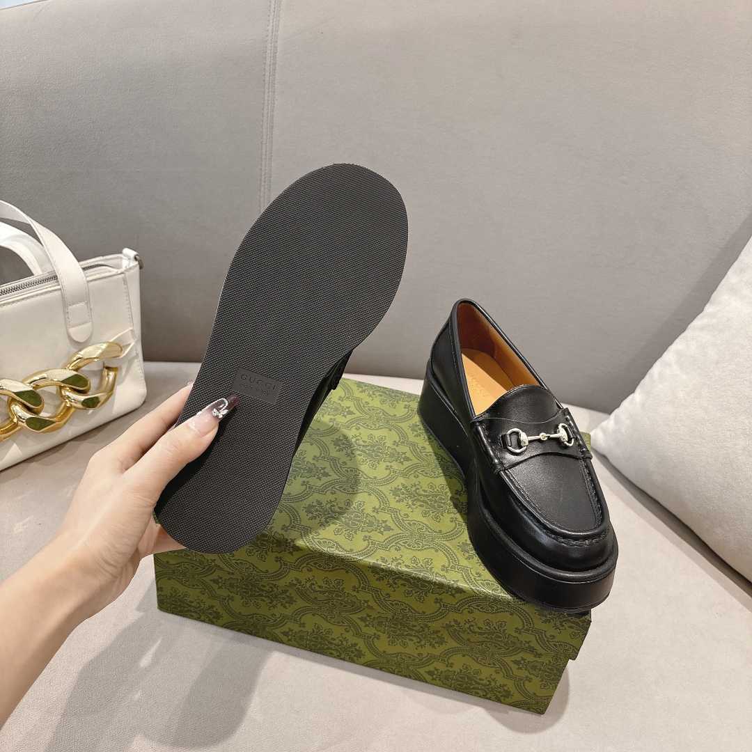 Gucci Women's Horsebit Wedge Loafer - FashionPlug