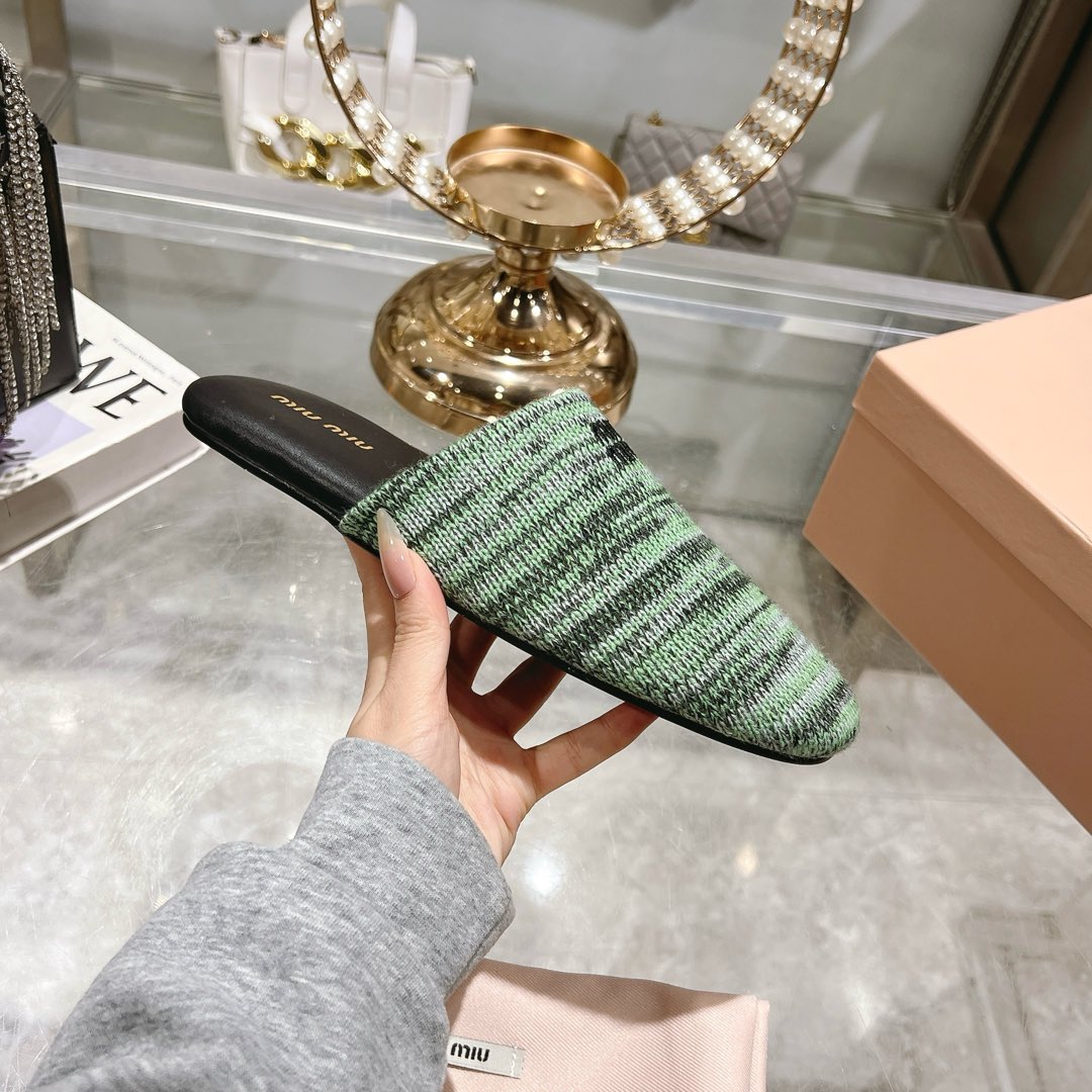 Miu Miu Wool slippers - FashionPlug