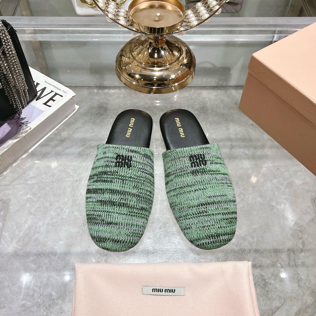 Miu Miu Wool slippers - FashionPlug