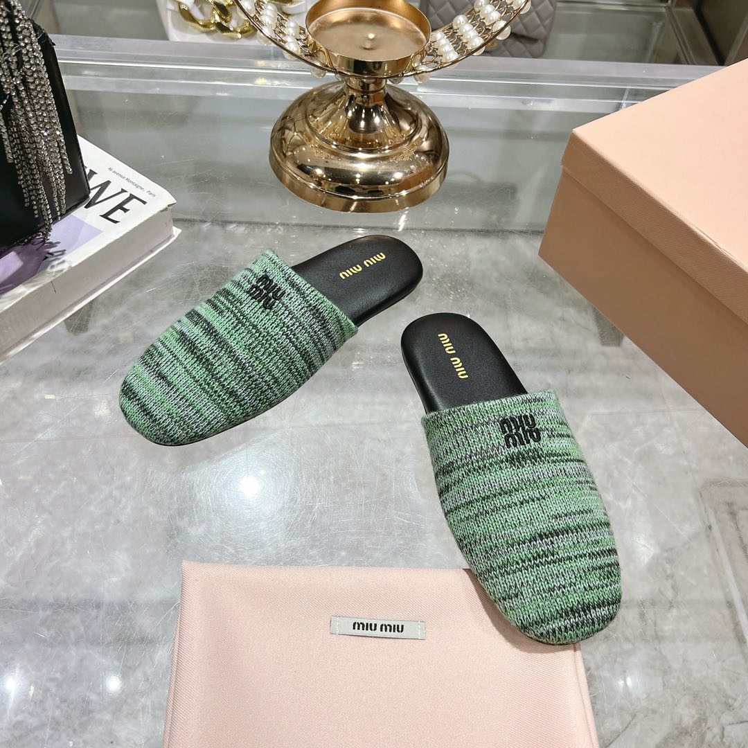 Miu Miu Wool slippers - FashionPlug