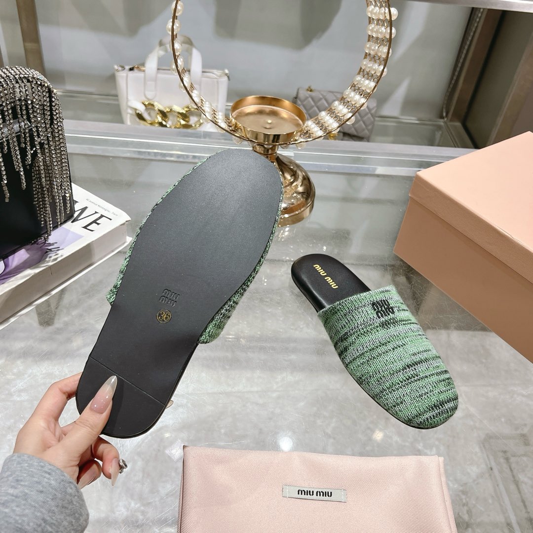 Miu Miu Wool slippers - FashionPlug