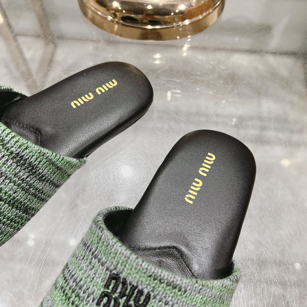 Miu Miu Wool slippers - FashionPlug