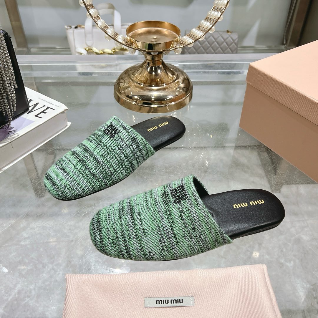 Miu Miu Wool slippers - FashionPlug