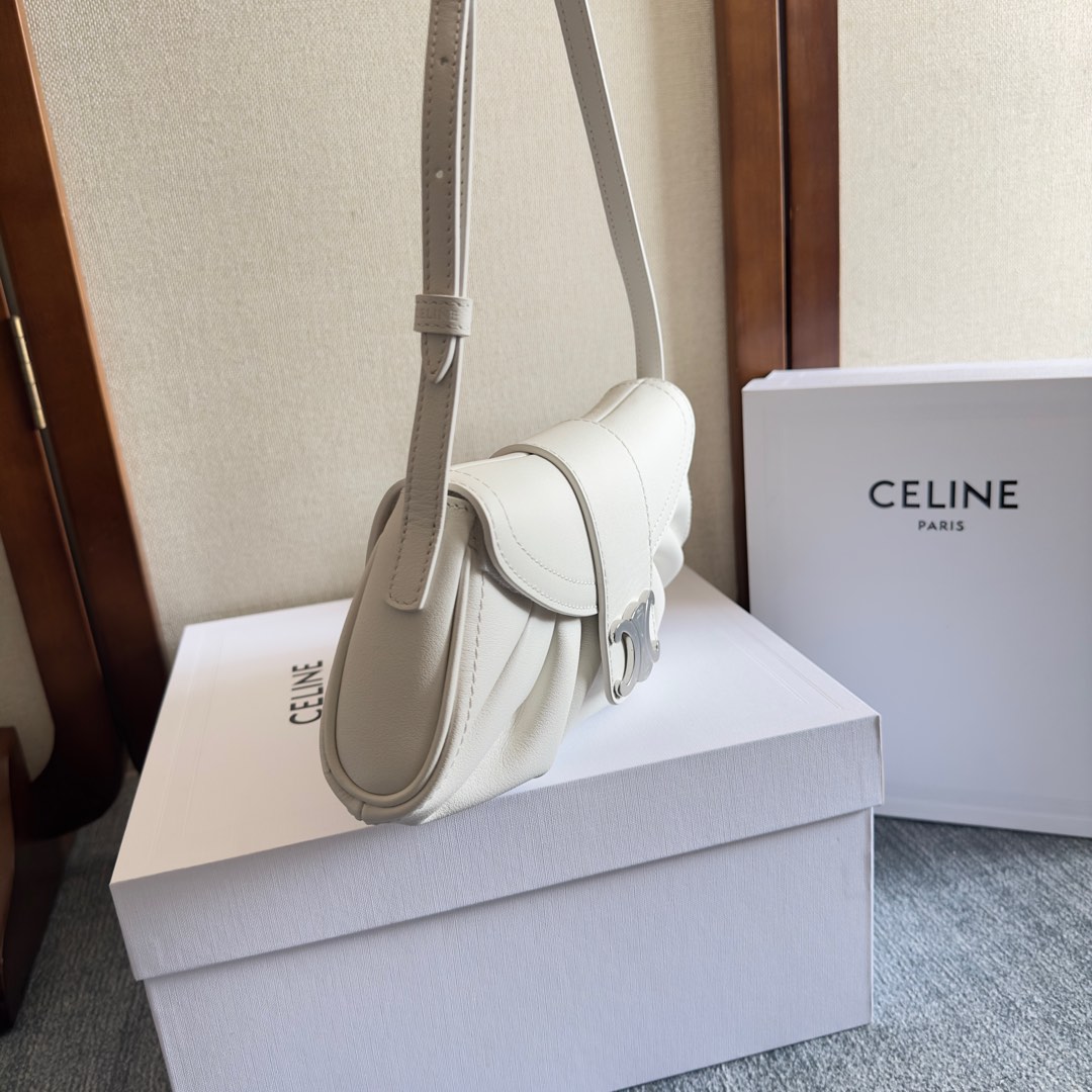 Celine Teen Celine Polly In Supple Calfskin - FashionPlug