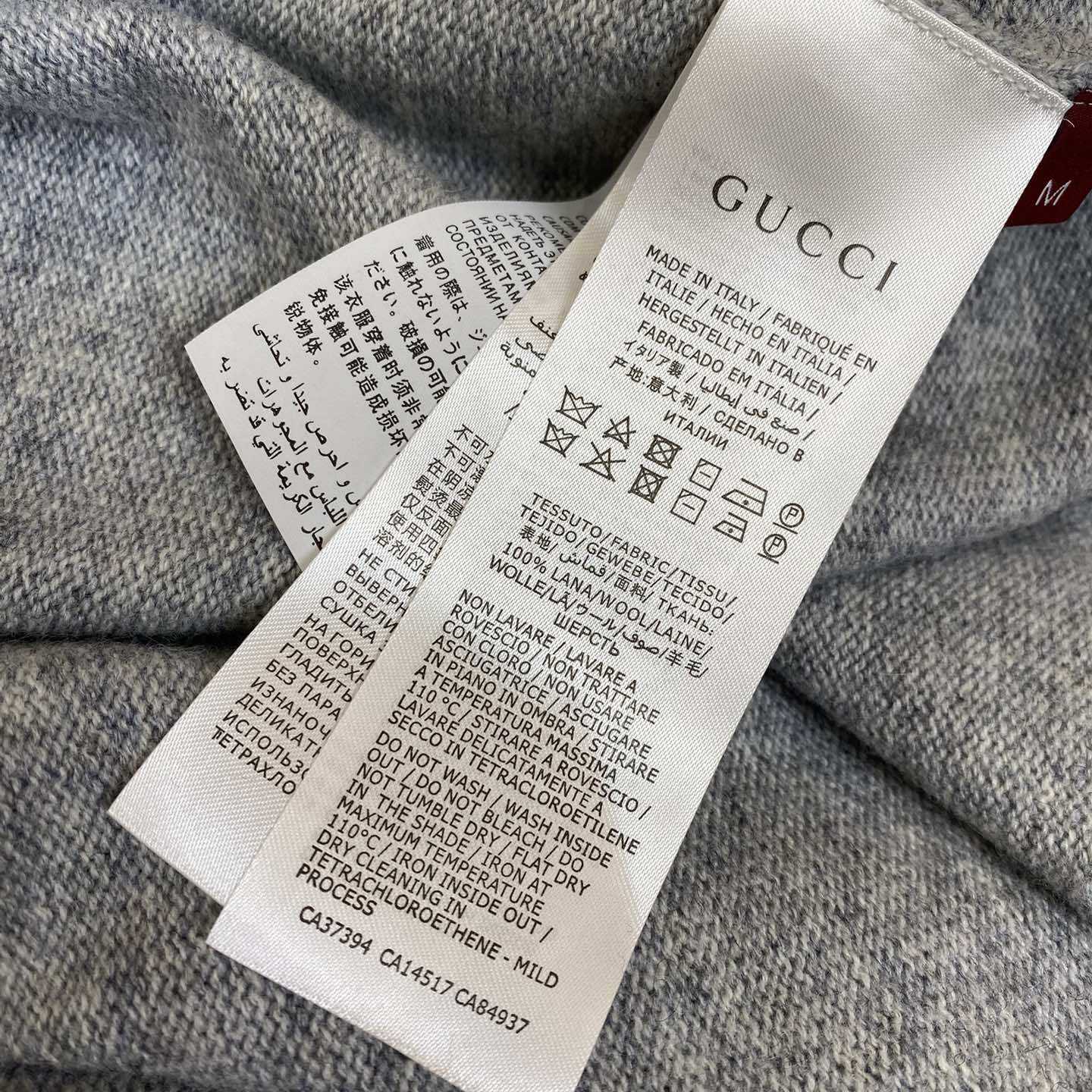 Gucci Wool Cashmere Sweater With Intarsia - FashionPlug