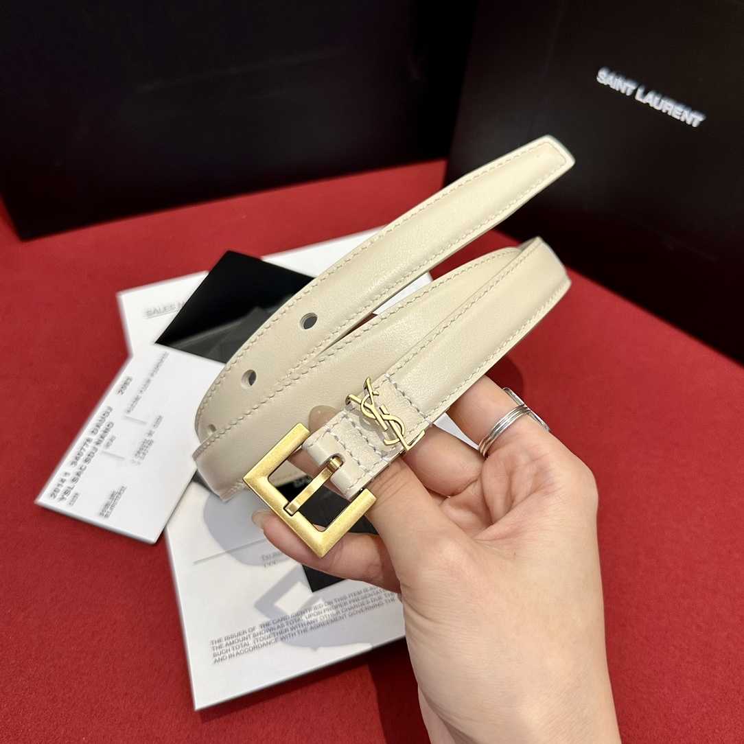 Saint Laurent Leather Belt     - FashionPlug