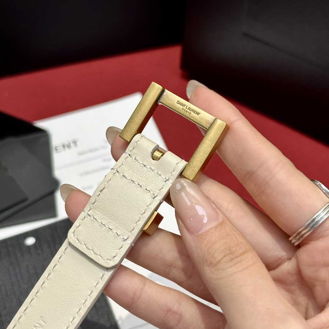 Saint Laurent Leather Belt     - FashionPlug