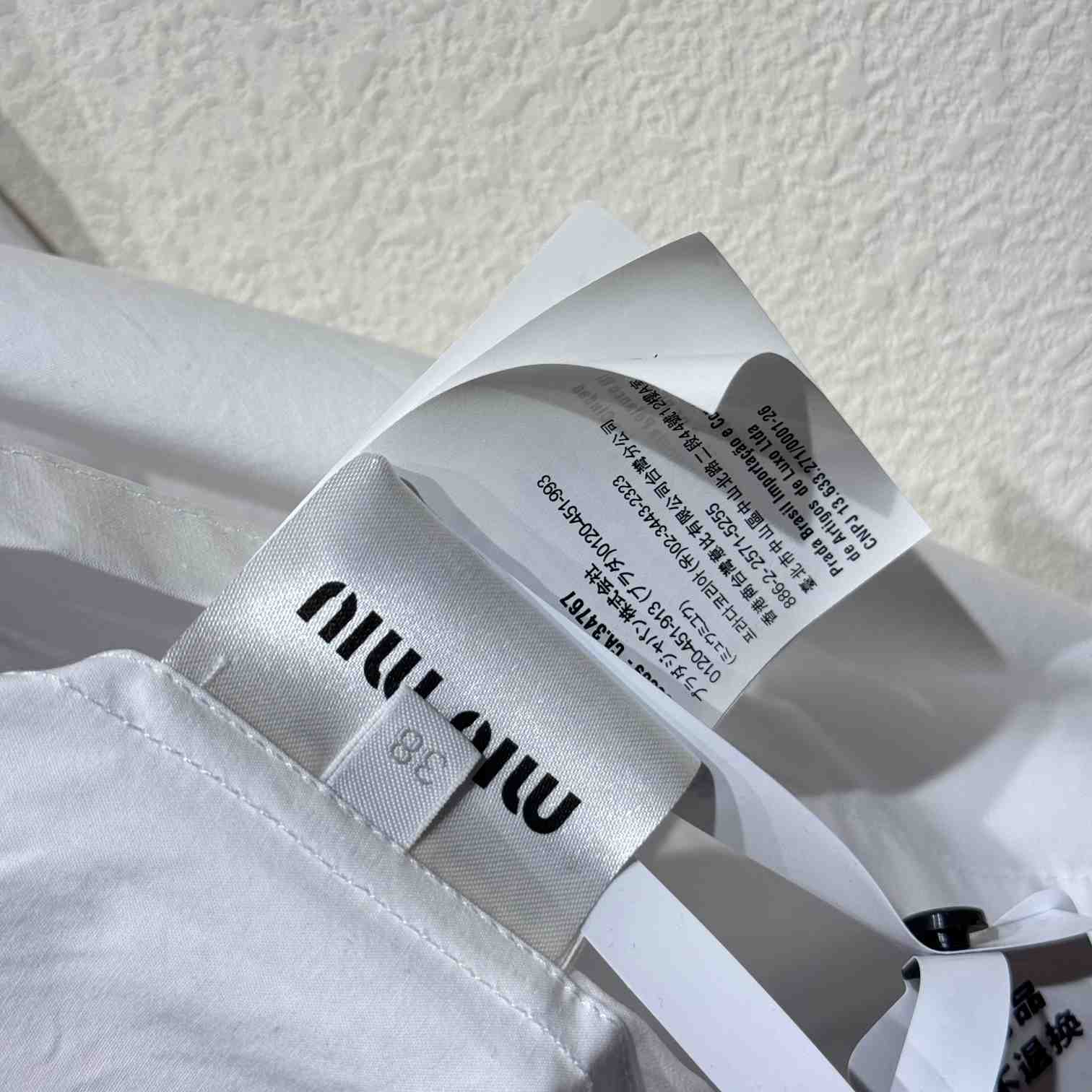 Miu Miu Poplin Shirt - FashionPlug