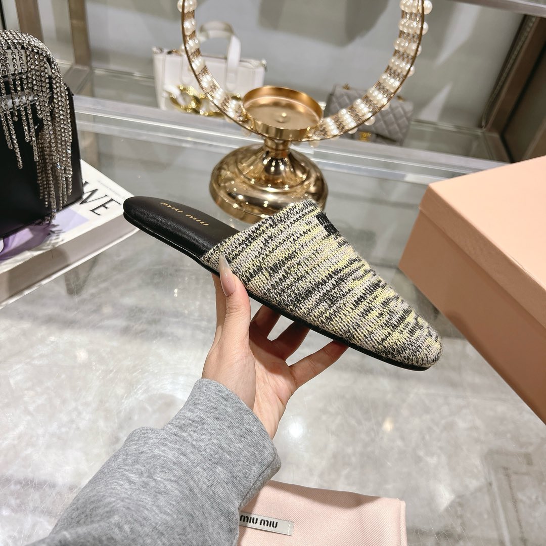 Miu Miu Wool slippers - FashionPlug