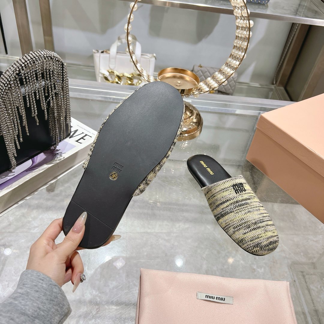 Miu Miu Wool slippers - FashionPlug