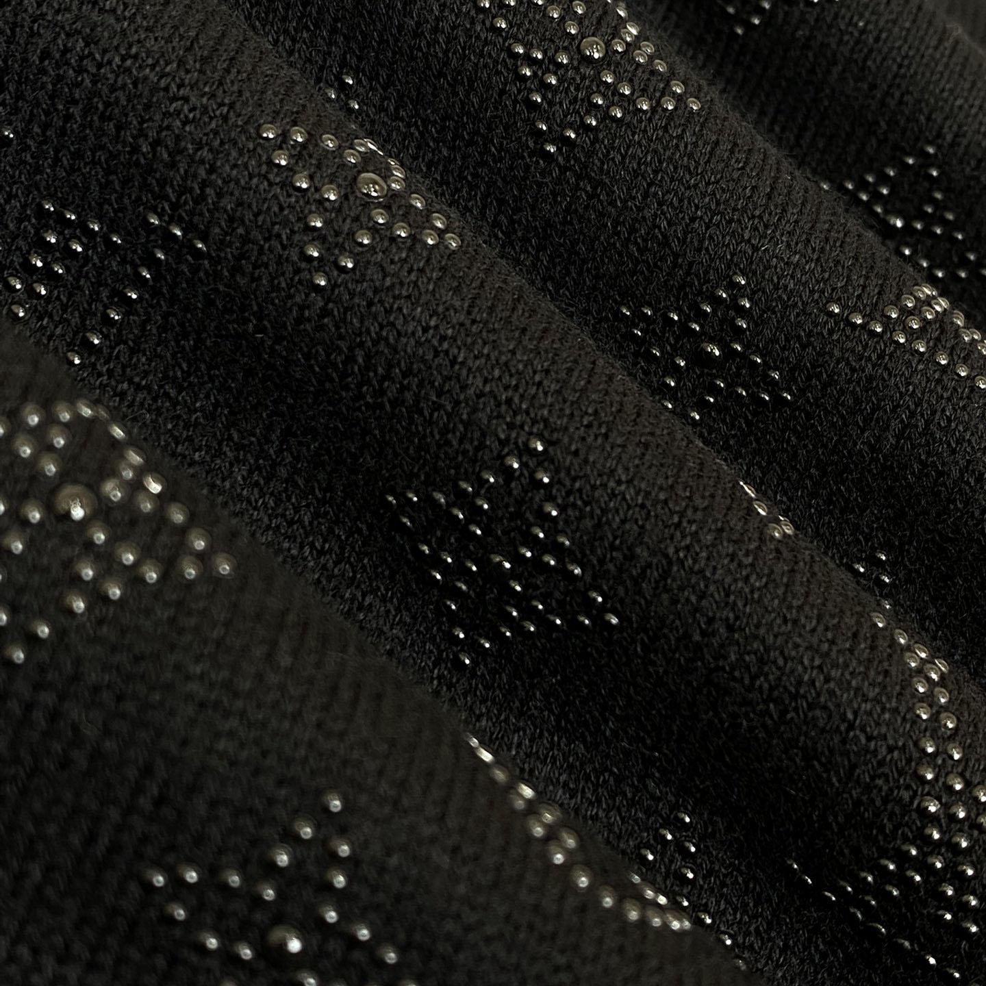 Louis Vuitton Monogram Embellished Wool Evening Crewneck   - FashionPlug