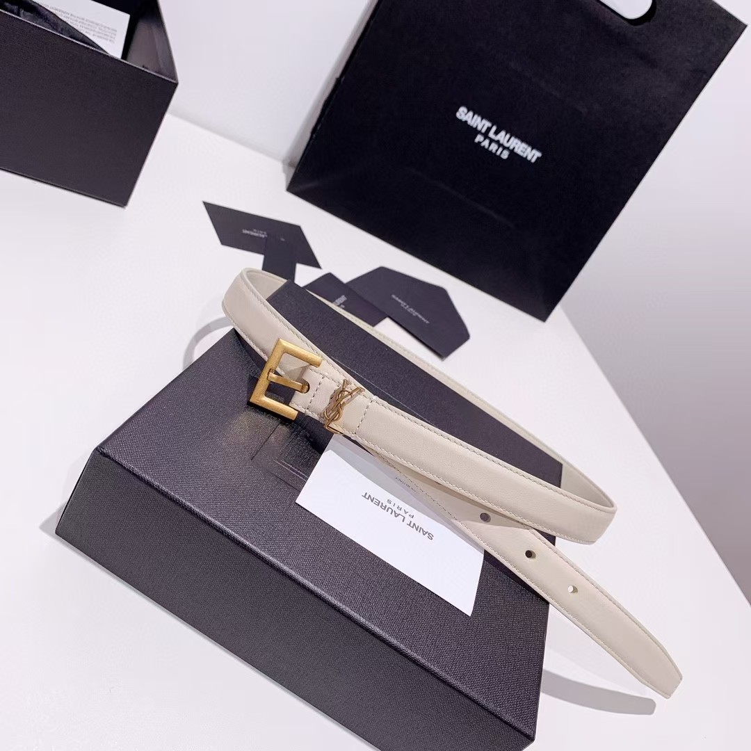 Saint Laurent Leather Belt     - FashionPlug