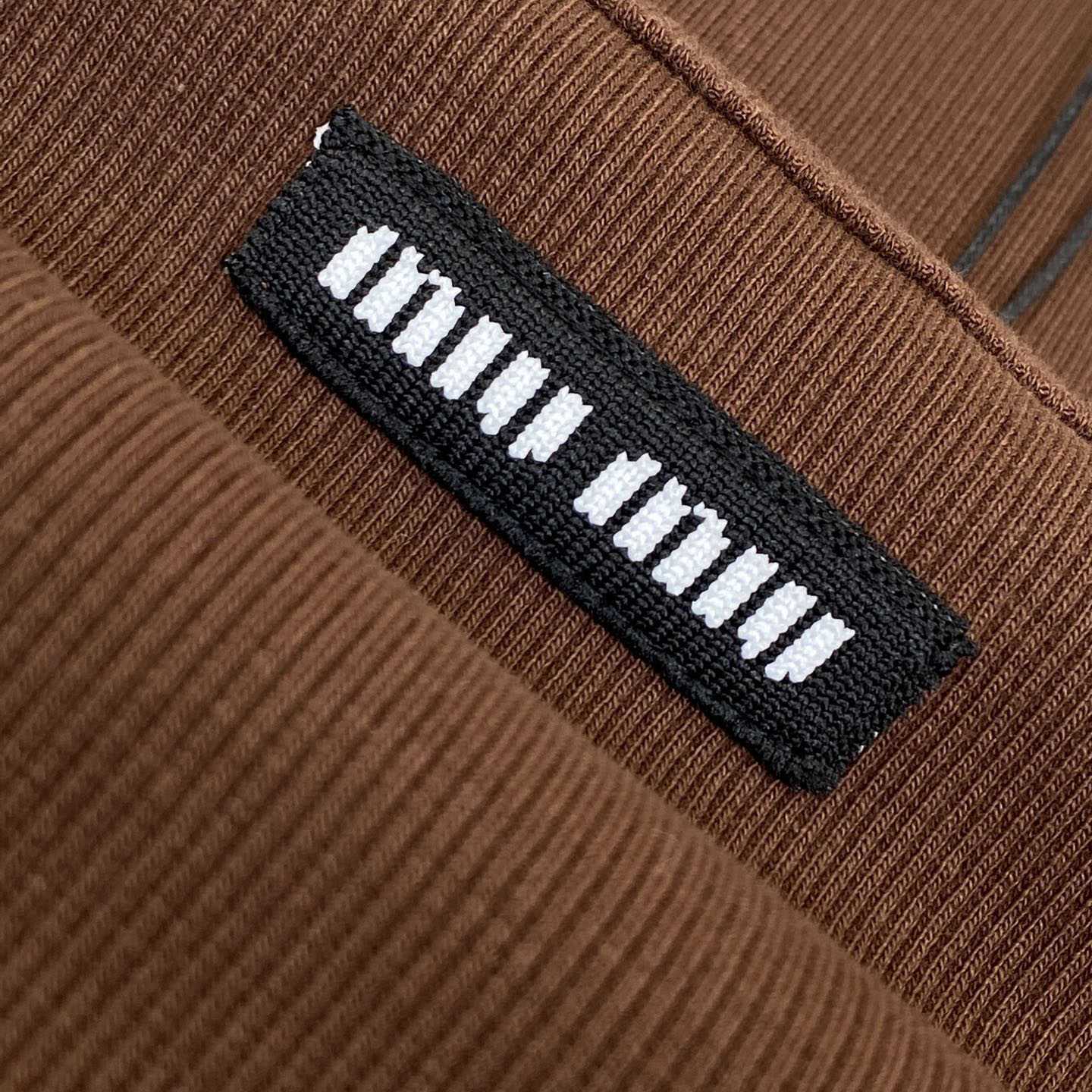 Miu Miu Brown Ribbed Knit Tank Top - FashionPlug