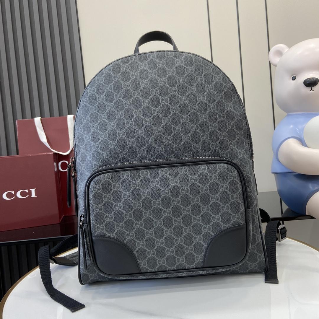 Gucci GG Emblem Medium Backpack  - FashionPlug