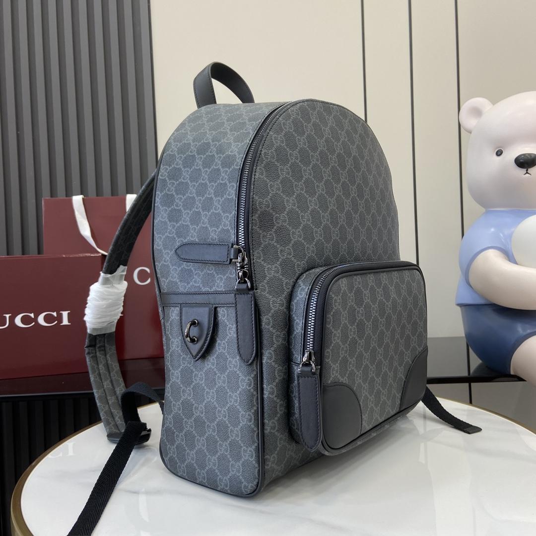 Gucci GG Emblem Medium Backpack  - FashionPlug