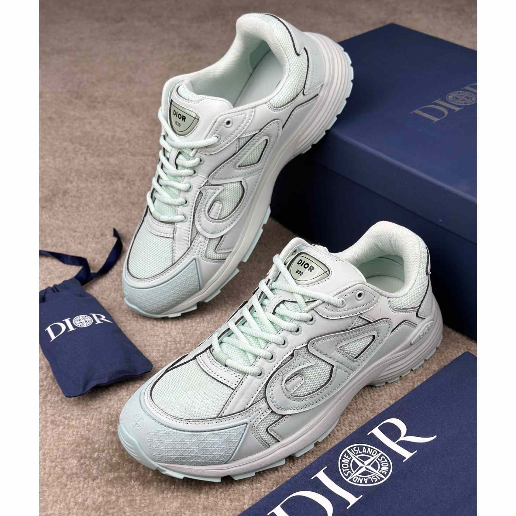Stone Island x Dior B30 Sneaker  - FashionPlug