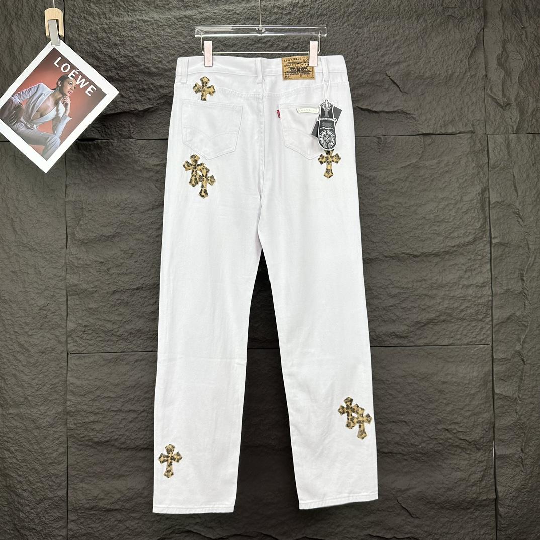 Chrome Hearts Straight Leg Jeans - FashionPlug