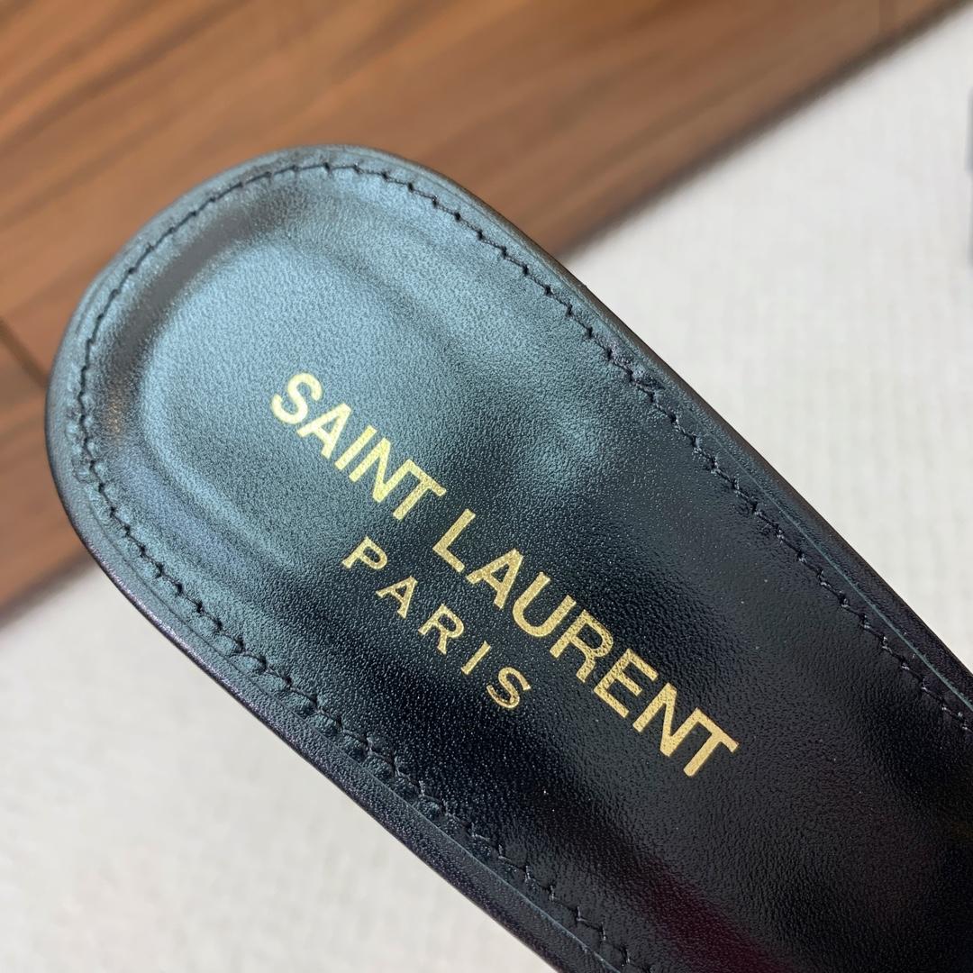Saint Laurent Babylone Mules In Smooth Leather  - FashionPlug
