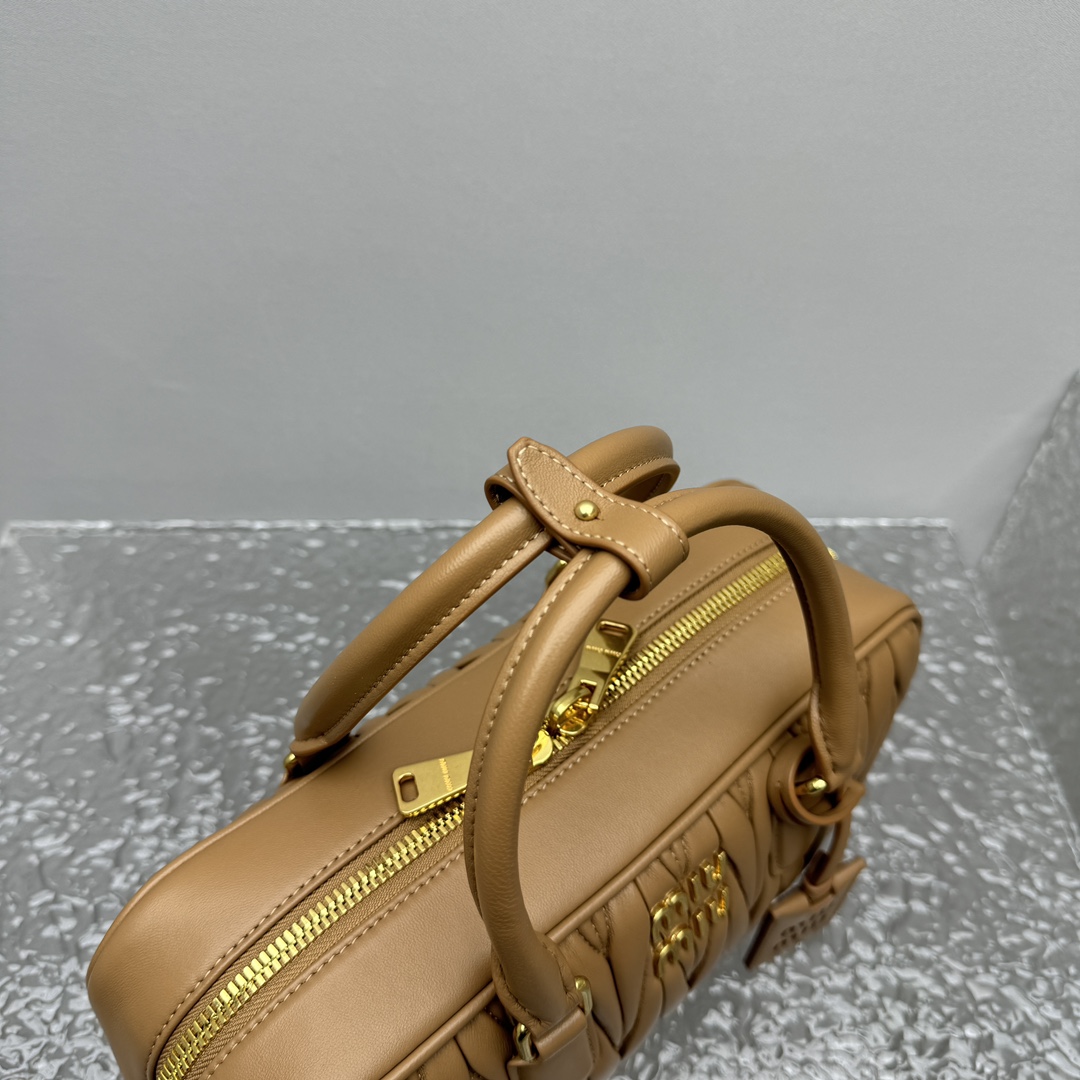 Miu Miu Arcadie Matelassé Nappa Leather Bag   27-12-9cm - FashionPlug