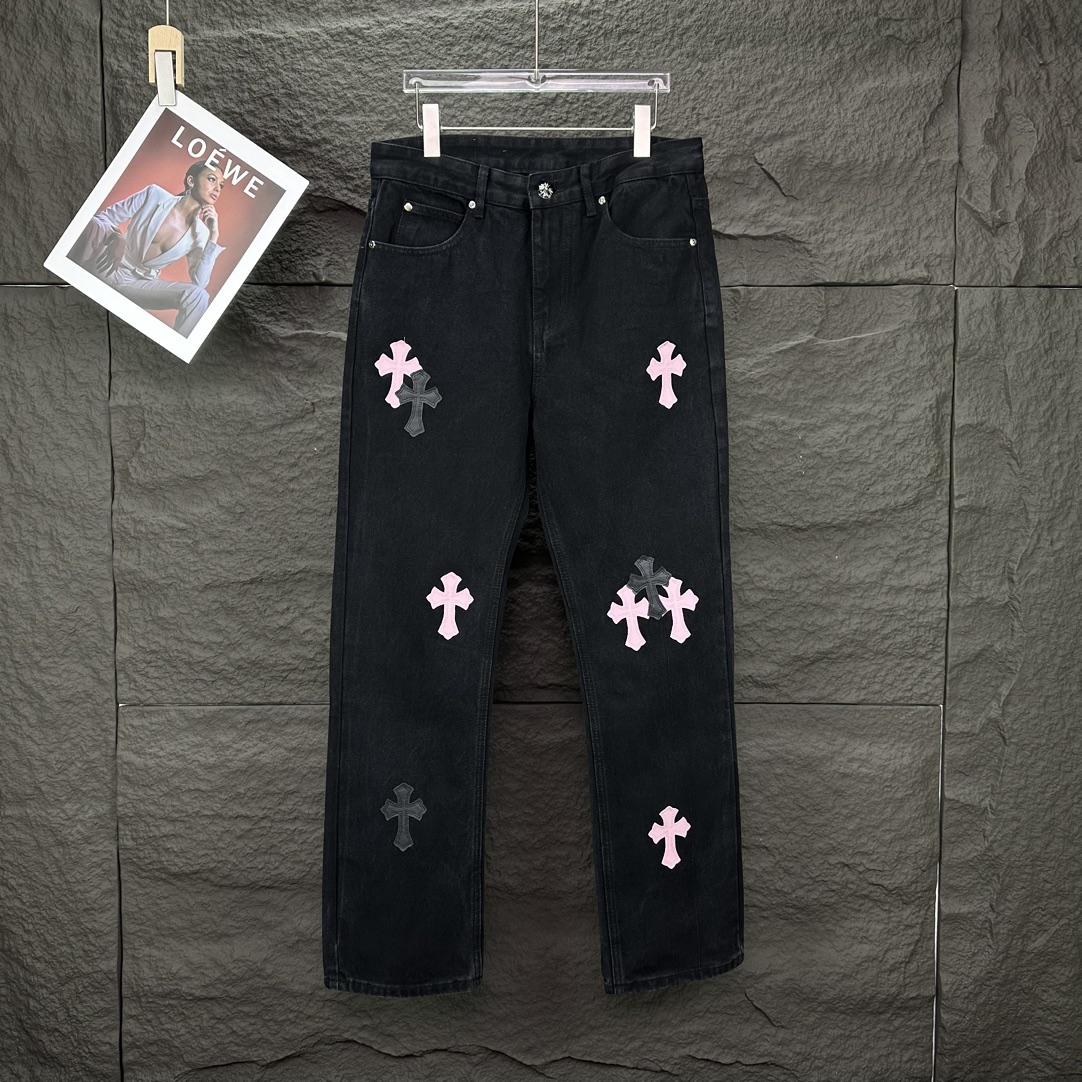 Chrome Hearts Straight Leg Jeans - FashionPlug
