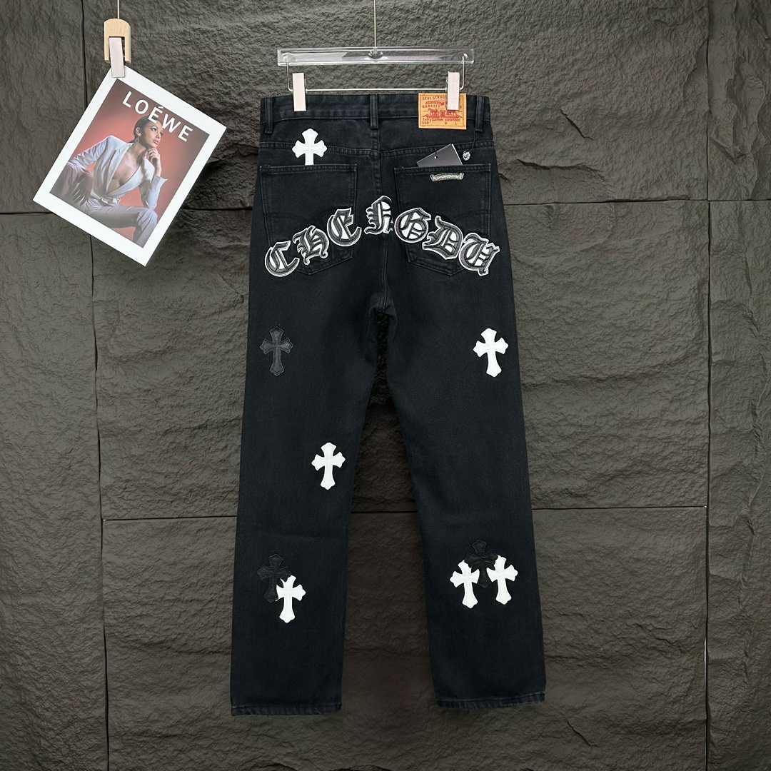 Chrome Hearts Straight Leg Jeans - FashionPlug