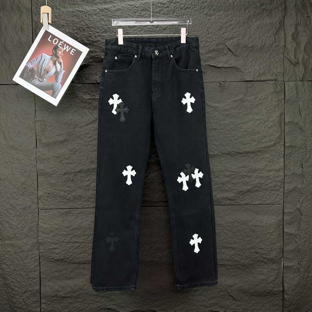 Chrome Hearts Straight Leg Jeans - FashionPlug