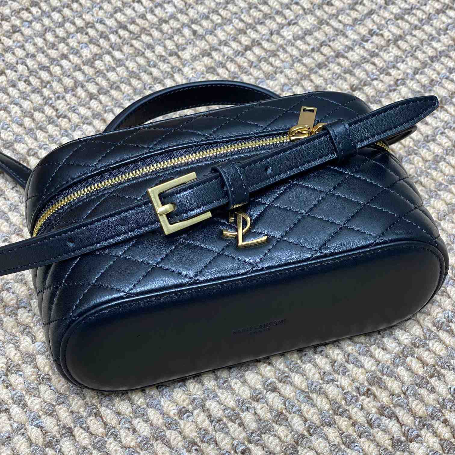 Saint Laurent Gaby Vanity Bag In Lambskin - FashionPlug