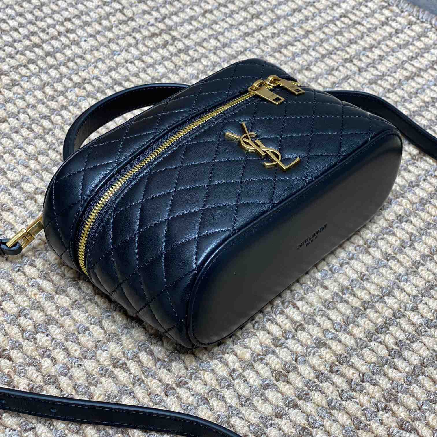 Saint Laurent Gaby Vanity Bag In Lambskin - FashionPlug