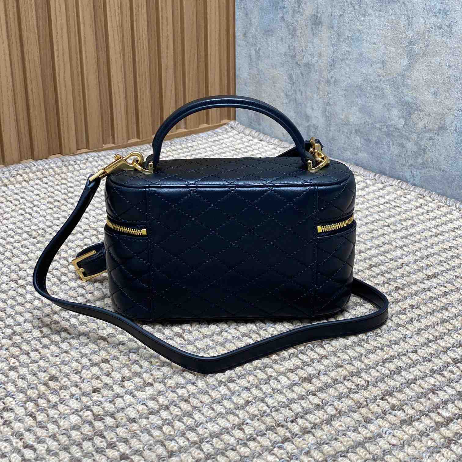 Saint Laurent Gaby Vanity Bag In Lambskin - FashionPlug