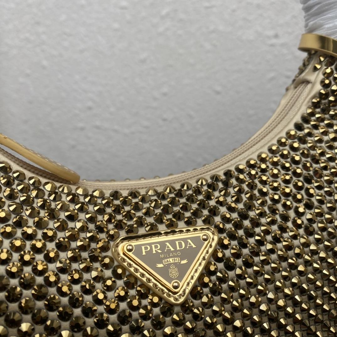 Prada Crystal Re-Edition 2000 Mini-bag  (23-13-5cm) - FashionPlug