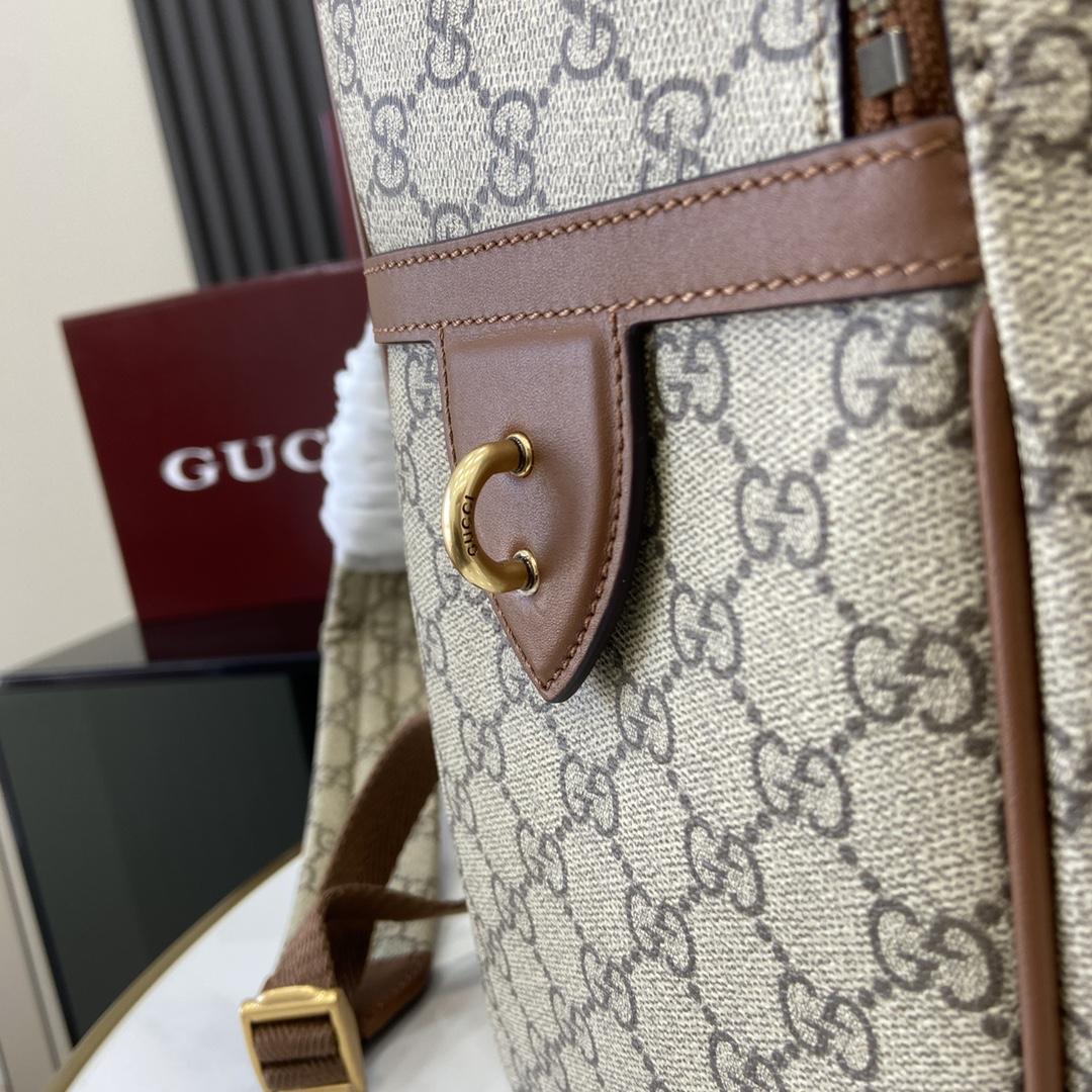 Gucci GG Emblem Medium Backpack  - FashionPlug