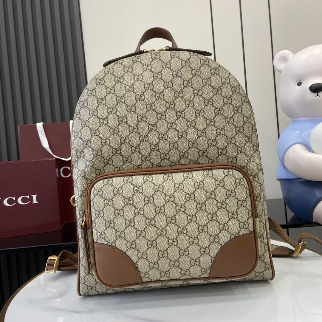 Gucci GG Emblem Medium Backpack  - FashionPlug