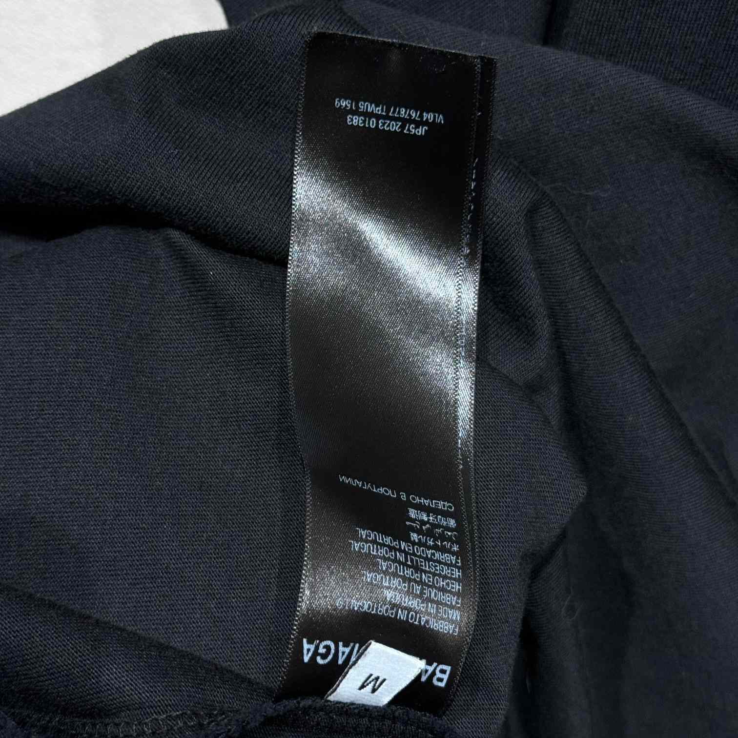Balenciaga Michelle Boxy T-Shirt In faded Washed Black Dry Jersey - FashionPlug