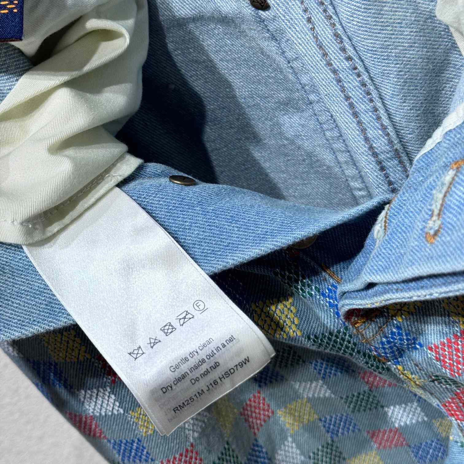 Louis Vuitton Damier Denim Wide-Leg Pants  1AHBMK - FashionPlug