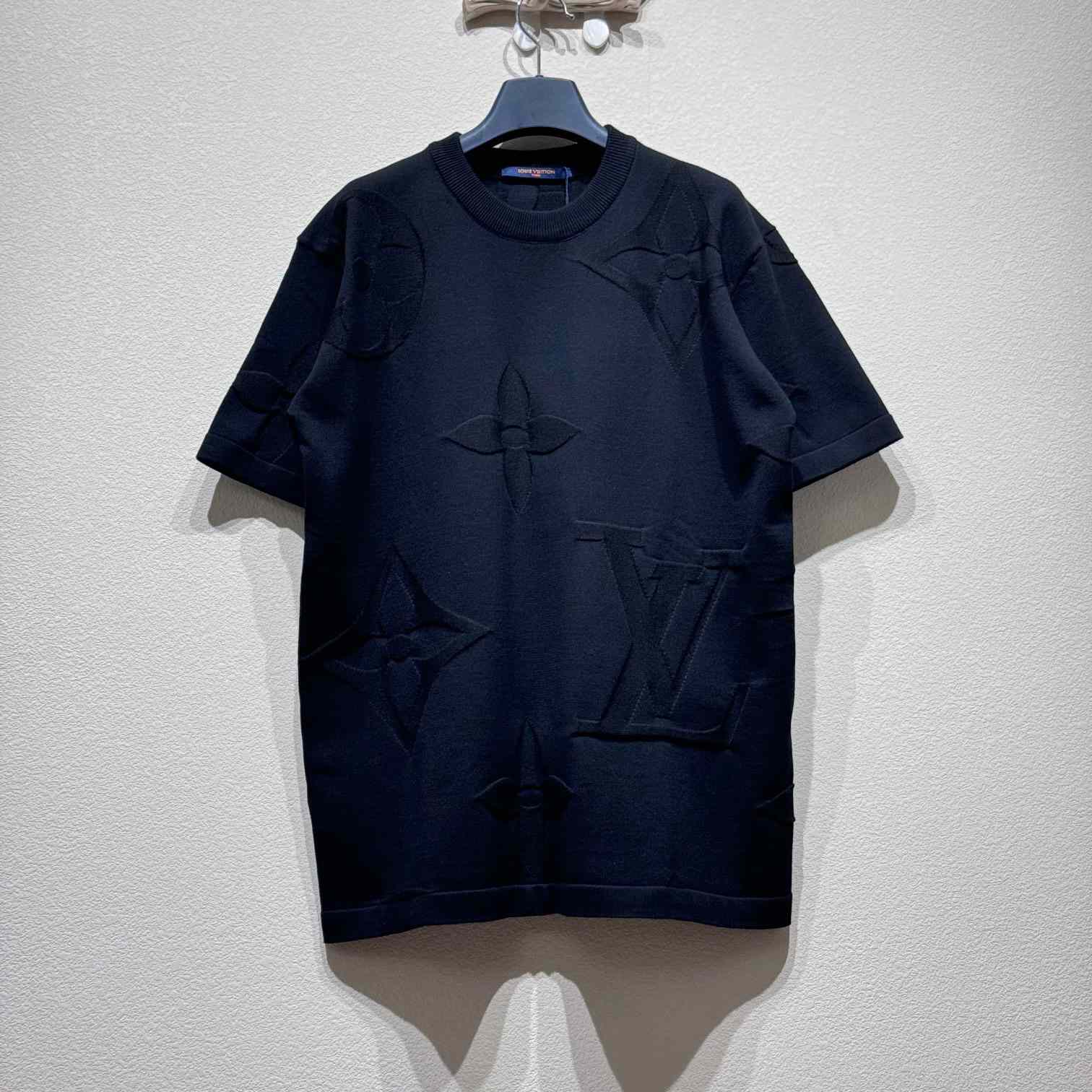 Louis Vuitton Monogram Short-Sleeved Cotton Crewneck    - FashionPlug