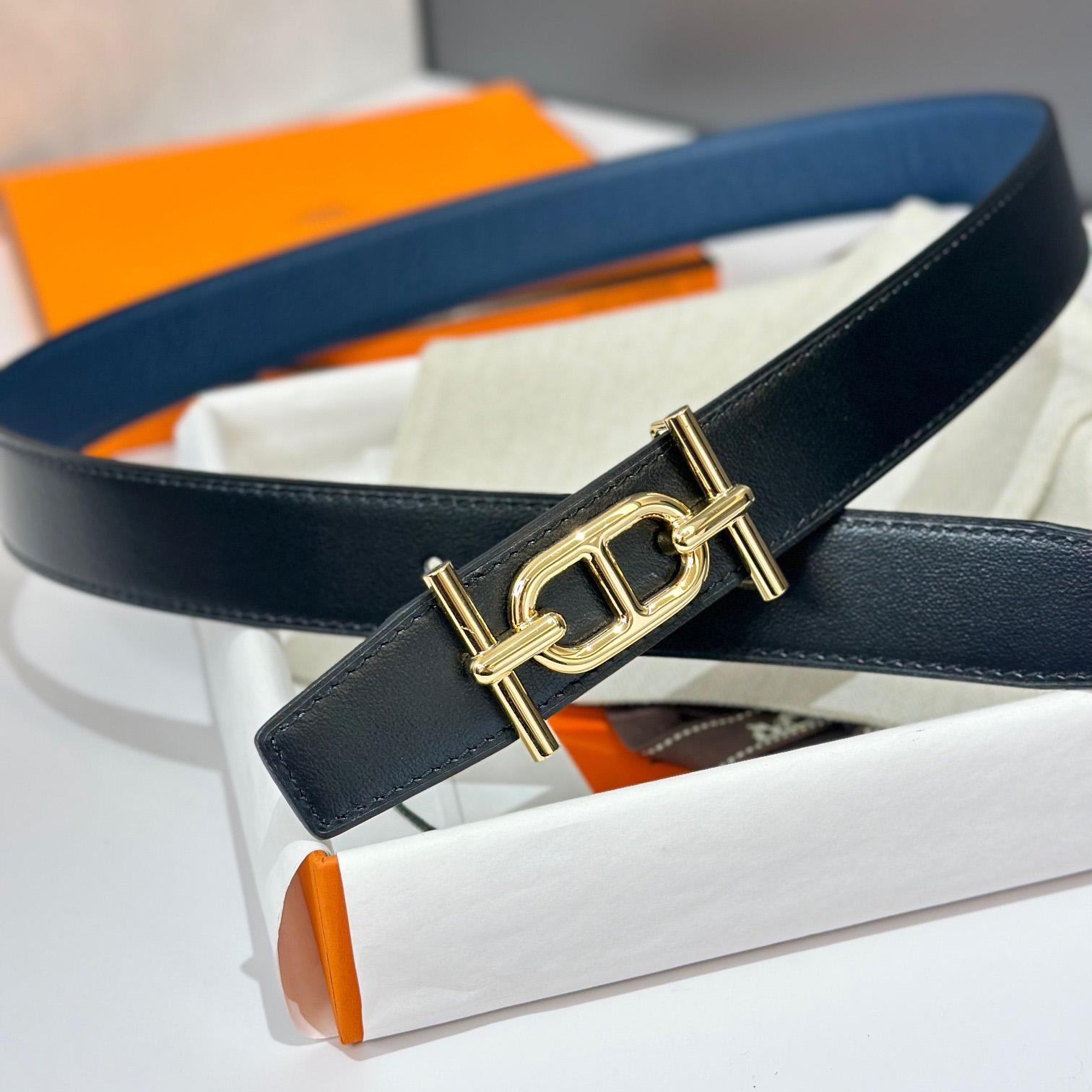 Hermes Ancre Buckle & Reversible Leather Strap 32mm - FashionPlug