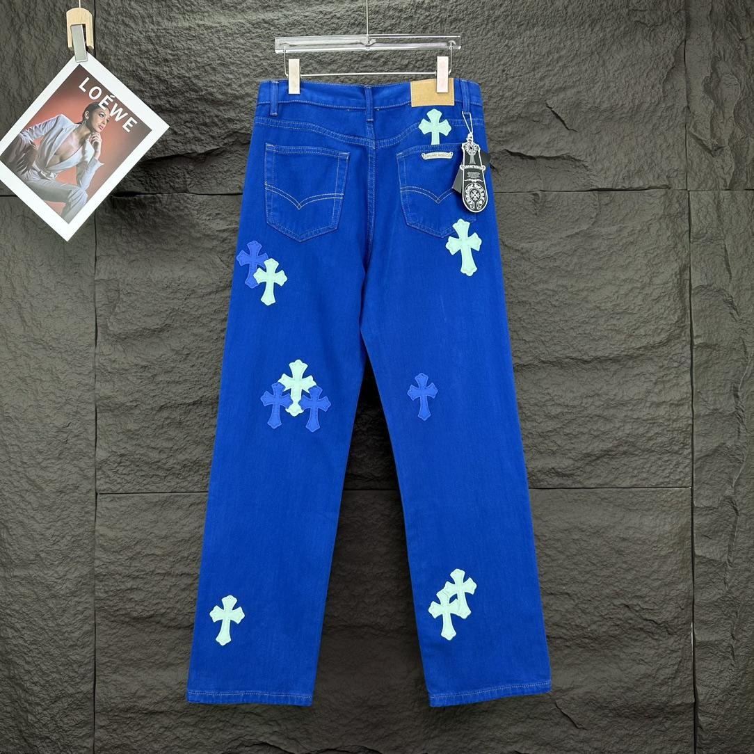 Chrome Hearts Straight Leg Jeans - FashionPlug