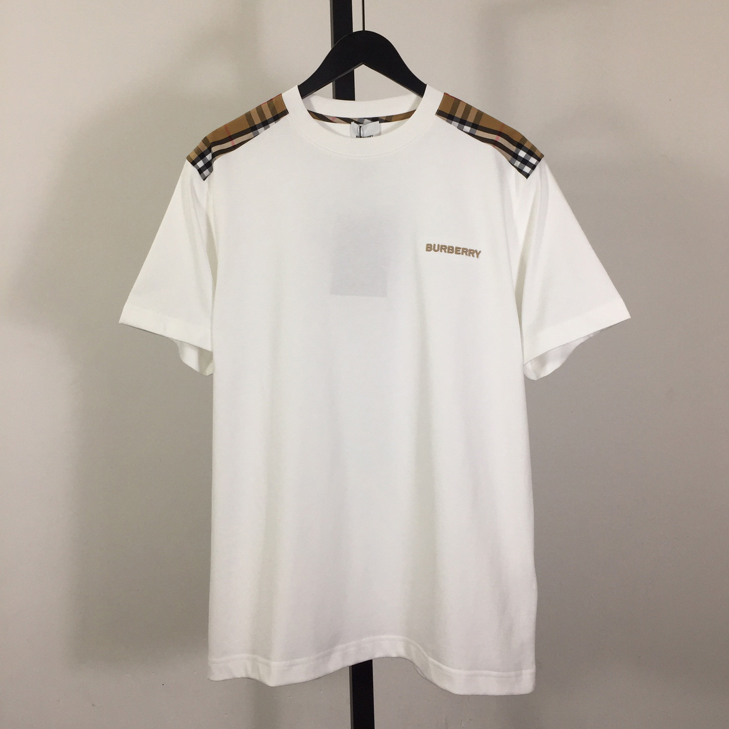 Burberry Check Cotton T-shirt - FashionPlug
