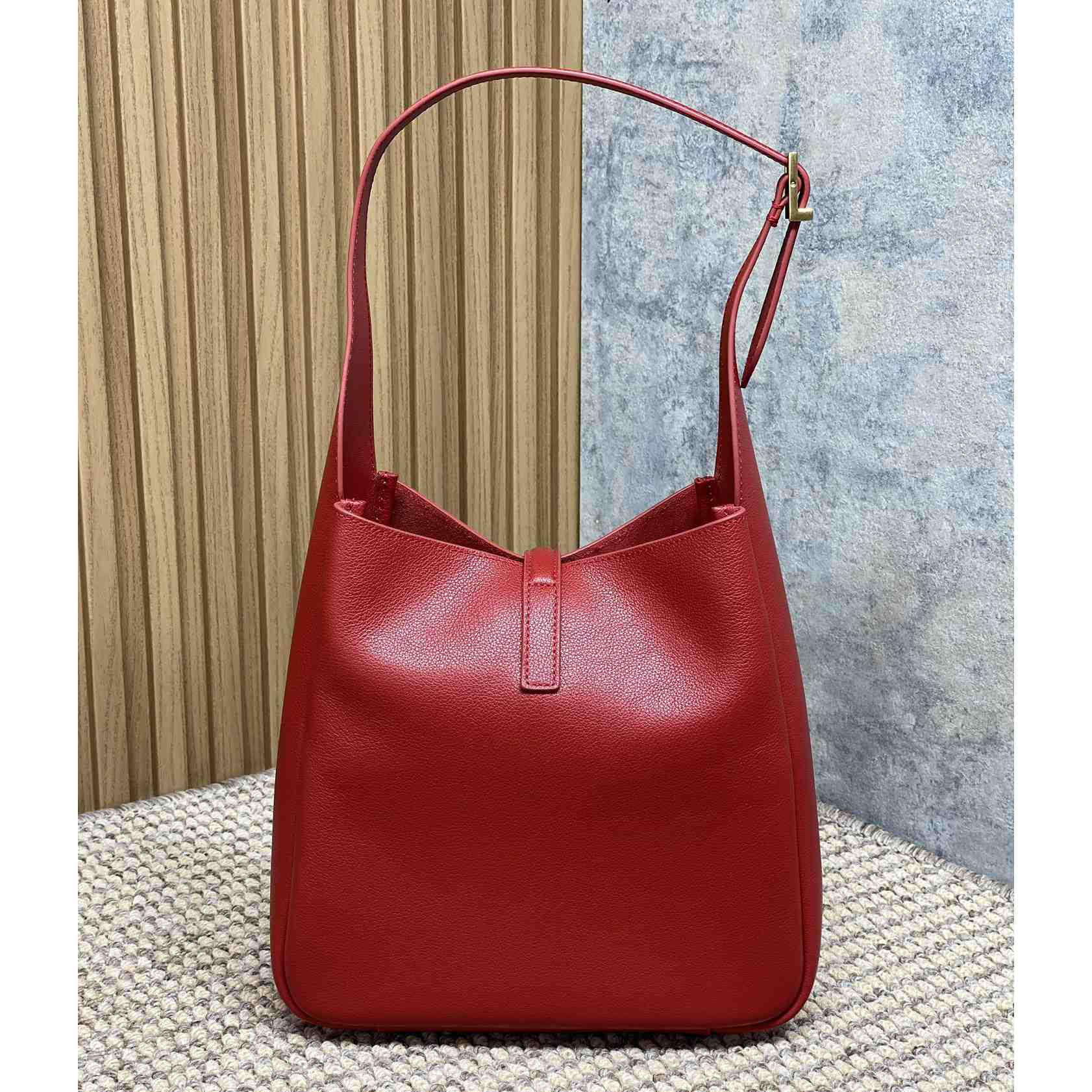 Saint Laurent LE 5 À 7 Supple Small In Grained Leather - FashionPlug