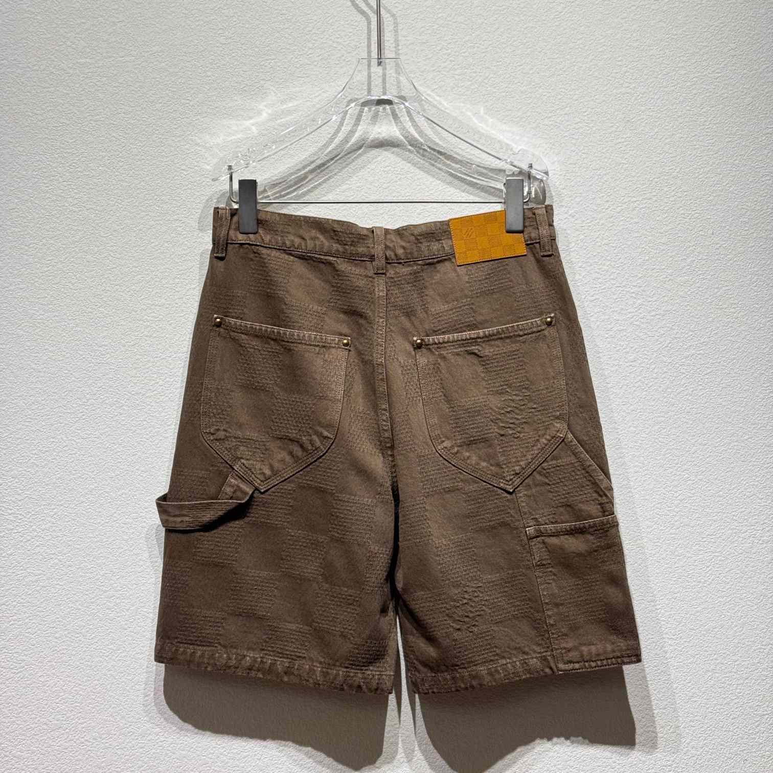 Louis Vuitton Damier Denim Shorts   - FashionPlug