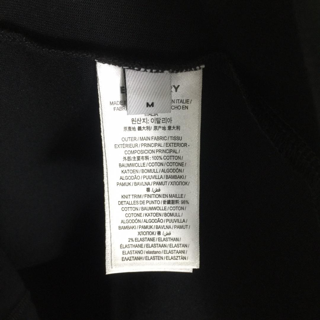 Burberry Embroidered TB Lettering Cotton T-shirt - FashionPlug