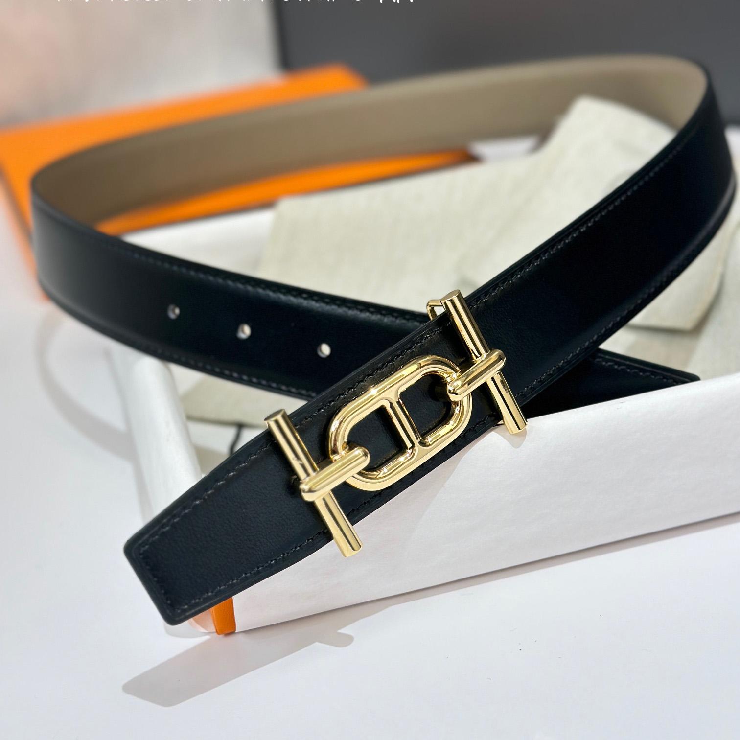 Hermes Ancre Buckle & Reversible Leather Strap 32mm - FashionPlug