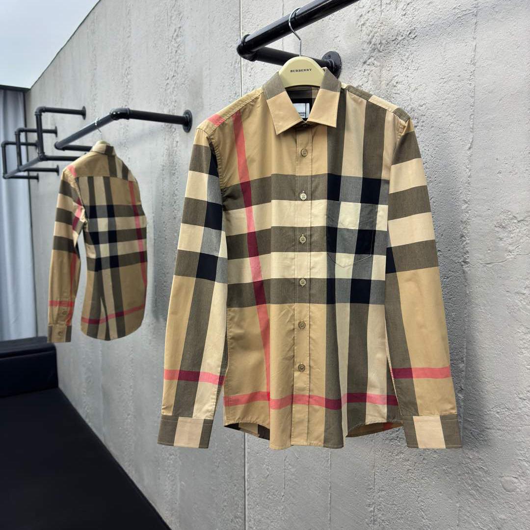 Burberry Check Cotton Shirt In Archive Beige - FashionPlug
