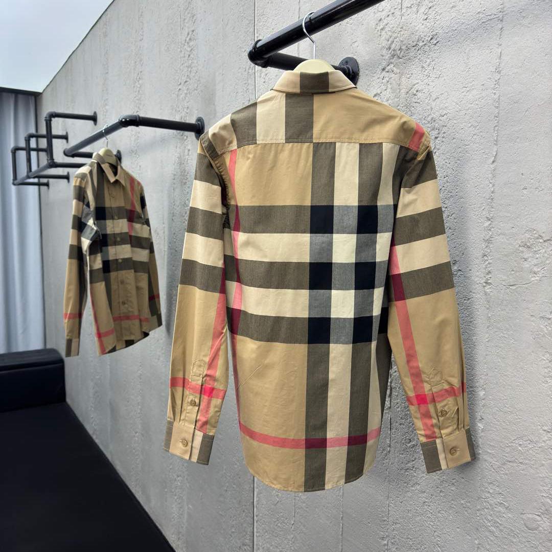 Burberry Check Cotton Shirt In Archive Beige - FashionPlug