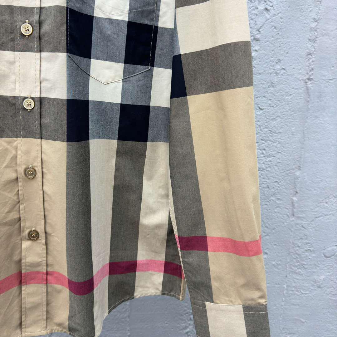 Burberry Check Cotton Shirt In Archive Beige - FashionPlug