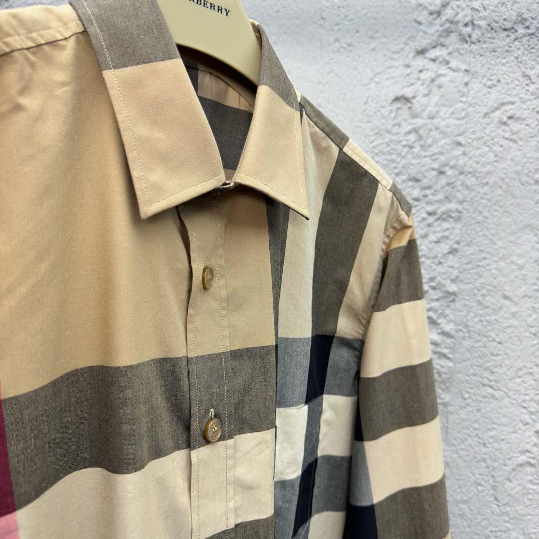 Burberry Check Cotton Shirt In Archive Beige - FashionPlug