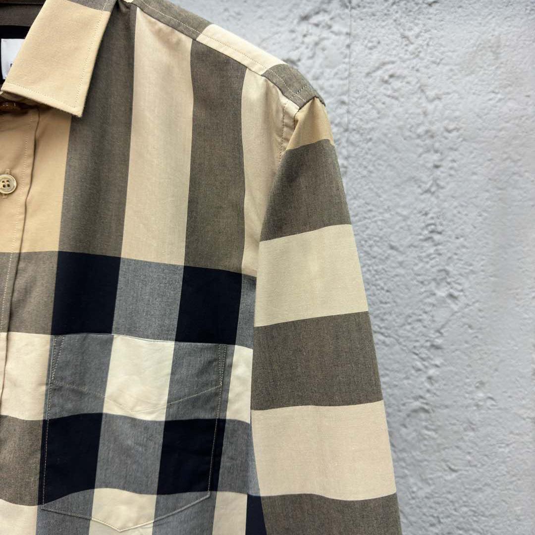 Burberry Check Cotton Shirt In Archive Beige - FashionPlug