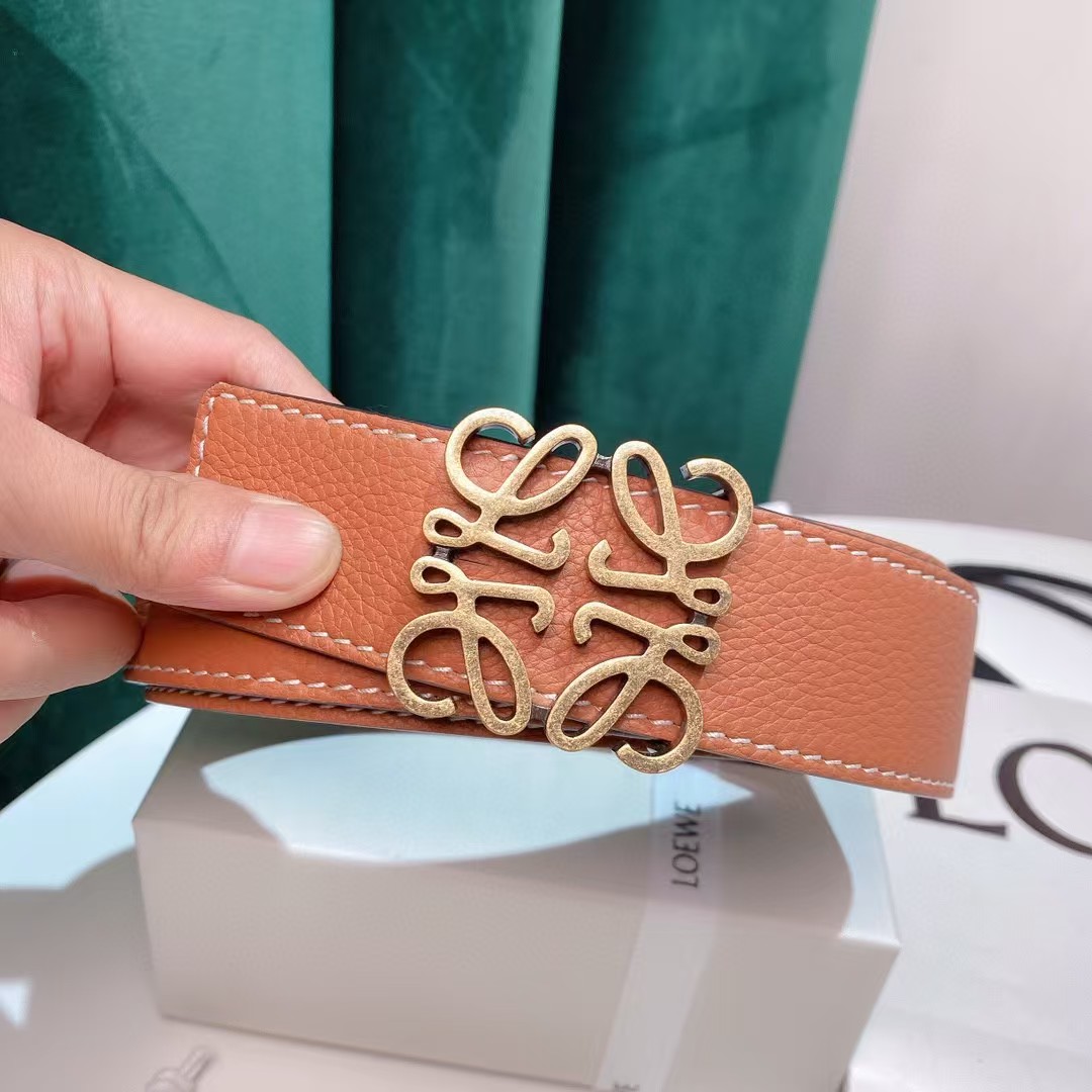 Loewe Reversible Anagram Belt In Smooth Calfskin - FashionPlug